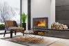Dark Living Room Loft With Fireplace, Industrial Style
